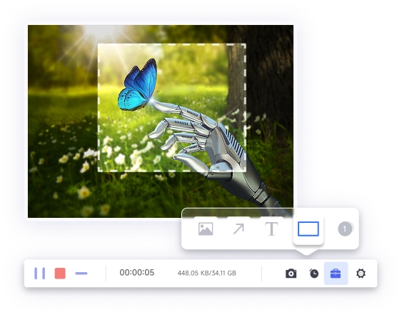 自定义录制区域